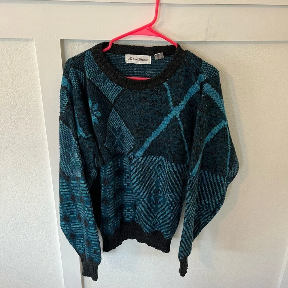 Vintage Michael Herald Men's Medium Crewneck Sweater.